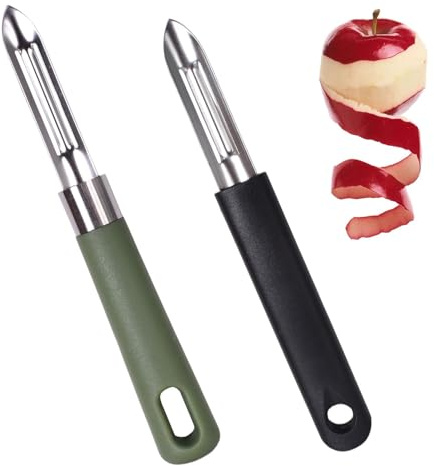 Professional Potato Peeler and Vegetable Peeler for Kitchen - Ultra Sharp Stainless Steel Swivel Blade with Ergonomic Non-Slip Handle - for Potatoes, Carrots and Hard Veggies - Dishwasher Safe