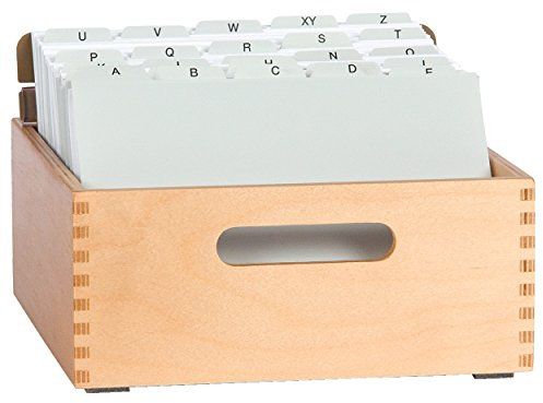 Karteitrog-Set Karteitrog aus Holz inkl. 200 Karteikarten und Register