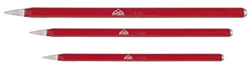 Stubai 104301 Air-Hardened Cross-Cut Chisel, Silver/Red, 250 mm