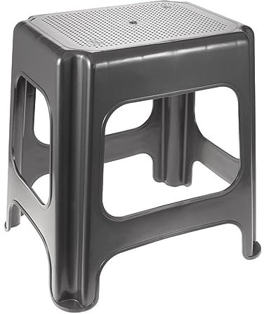 keeeper Maxi-Hocker, Polypropylen, Grau/Graphit, 41 x 33,5 x 42,5 cm, Funny Farm