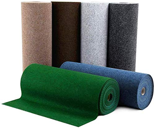 Prato Sintetico da Esterno Drenante - Farbwunder Pro - Tappeto Erba Sintetica per Terrazzo - Moquette da Esterno a Rotoli in Vari Colori, al Metro - 133x1000 cm - Antracite
