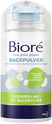 Biore Tiefenreinigendes Puder-Peeling - 2 x 125 g - Mit Backpulver - pH-neutrale Reinigung - Ideal für trockene bis fettige Mischhaut - Dermatologisch getestet