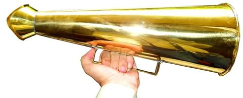 Megafono della nave in ottone, eccellente stato, grande 45 cm.