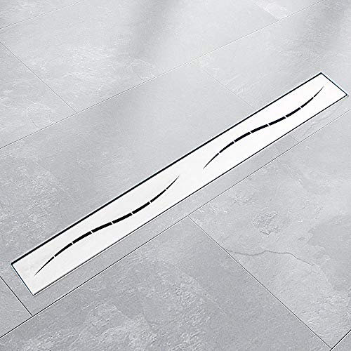 BITUXX® Edelstahl Duschrinnen Ablaufrinnen Bodenablauf Duschrinne Duschablauf Streifen (70cm)