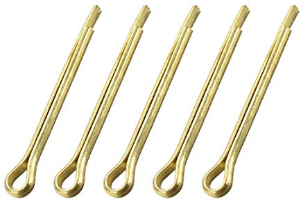 sourcing map Splinte, 3 mm x 30 mm, massives Messing, goldfarben, 5 Stück