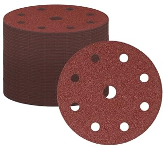 STIER Schleifscheiben Holz D125 / P60 / 8-Loch / 25 Stk., Schleifpapier, Exzenterschleifpapier, Exzenterschleifscheiben, 125mm