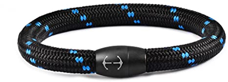 Segelrep armband flätat nautiskt med magnetlås rep armband maritim surfararmband Galeara Nau, 215, Ämne