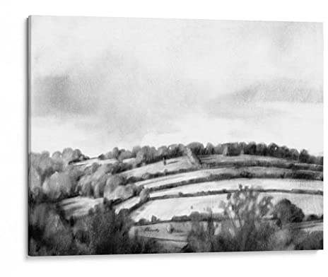 Canvas Lab | Rolling Landscape Sketch I by Gerard Paul Deshayes | 40 x 30 in | Canvas Print Wall Art | Scenery | Wall Decor for Bedroom, Living Room or Office