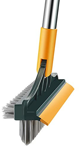 Cepillo para Fregar el Piso, Cepillo de Limpieza para el Hogar con Rotación de 180 °, con Mango Largo, Cepillo para Fregar Suelos 3 en 1 para el Piso de la Ducha para Baño Cocina