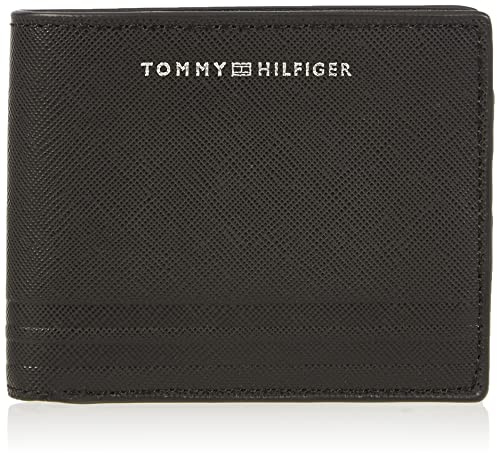 Tommy Hilfiger TH Bus Leather Mini CC Wallet, Black, One Size, Schwarz (Schwarz), OS