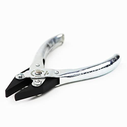 Maun 4876-140 Half Round and Flat Jaws Parallel Plier 140 mm | Designed for Ring Bending | Smooth Jaws Prevent Damage to Workpiece | for Jewellery Making | Professional Quality