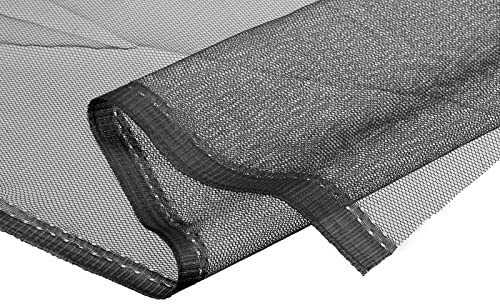 PATIKIL 160cm/62,4 Pulgadas Malla Tela Ligeramente Elástico para Red Bolsa, Mochila Bolsillo, Cortinas, Tocado, Bricolaje, Estiramiento Malla Negro 2m/6.56 Pies