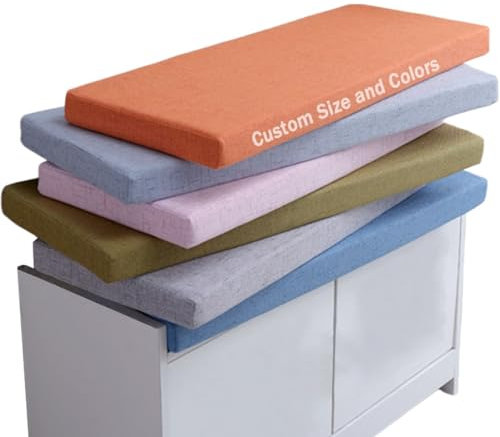 O·Lankeji Custom Bench Cushions Bay Window Seat Cushion Non-Slip Washable 50D High-Resilience Thickened Bench Pads for Indoor Furniture Cushions (Thickness :3 cm)