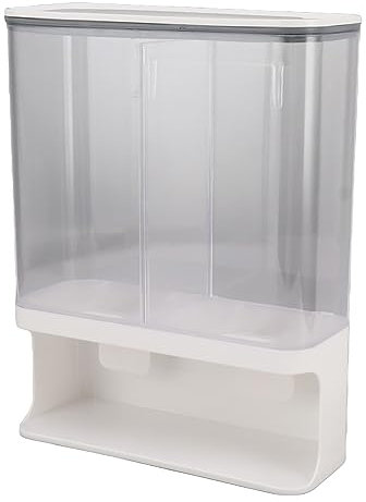 Trockenfutterspender, an der Wand Montierter Müslispender für die Küche, Platzsparende Vorratsbehälter, 3 L, Presstyp, Transparenter, Luftdicht Verschlossener