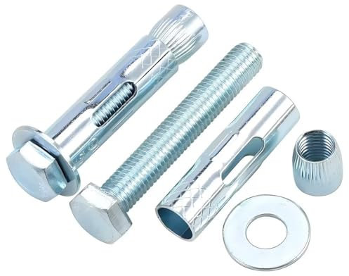 SYDARSYN Pernos de Expansión Hexagonales Tacos Anclaje de Expansion Tacos Hormigon Tornillos de Expansión M10x55mm (6 Piezas)