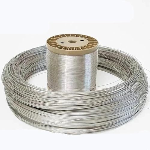 Drahtseil 100 m Länge, Edelstahldraht, Feder, harter Draht, 0,2/0,3/0,4/0,5/0,6/0,8 Stahlkabelbinderschnur for selbstgemachtes, handgefertigtes Heimwerkzeug (Size : 100M, Color : 0.8mm)