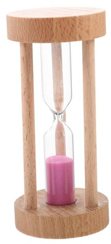 Garneck 2pcs Handmade Wooden Sandglass Hourglass Timer Clock for Boys and Girls Kitchen Decor