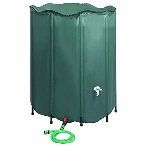 Lechnical Serbatoio per Acqua Piovana Pieghevole con Rubinetto 1000 L,Bidone per la Raccolta dell'Acqua Piovana,Serbatoio Cisterna Raccolta Acqua-48607