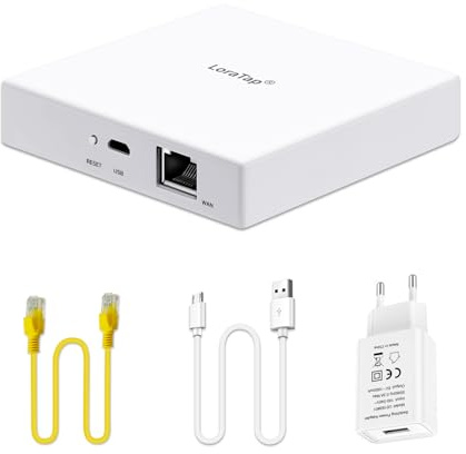 LoraTap Smart Home ZigBee Gateway Hub pour les sous-appareils LoraTap ZigBee : domotique avec contrôle par l'application Smart Life Tuya et connexion Ethernet RJ45