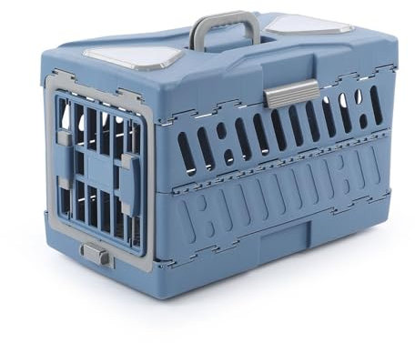 Haustier-Transportbox, Haustier-Transportbox aus PP, tragbarer Transportbehälter für Hunde und Katzen, waschbarer Hunde-Reise-Transporter, leichter Transportwagen