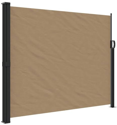 vidaXL Seitenmarkise Ausziehbar Taupe 160x300 cm