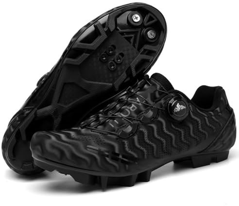 Treer 2024 Fahrradschuhe Herren Damen Mountain Bikes Schuhe, 36-47 EU Rennradschuhe mit Cleats SPD Schuhe Rennrad Schuh Kompatibel Outdoor Radschuhe Fahrrad Indoor Spin