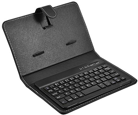 Teclado Audio Teclado Android Mini para Bluetooth inalámbrico Cuero para teléfono iPhone Teclado portátil Teclados Luminosos (Black, One Size)
