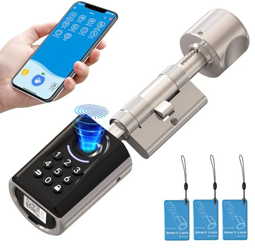 WELOCK Smart Lock TOUCA51,Fingerprint Door Locks for Front Door,Electronic Smart Code Locks,Biometric Finger Print,Password,RFID Card,WiFi App Control for 30-70 mm Doors