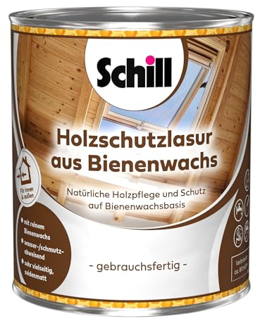Schill Holzschutzlasur aus Bienenwachs (Eiche (hell), 0,75 Liter)