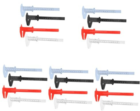 OUNONA 20pcs Manual Caliper High Precision Plastic Caliper Measuring Tool Non-digital for Pipe