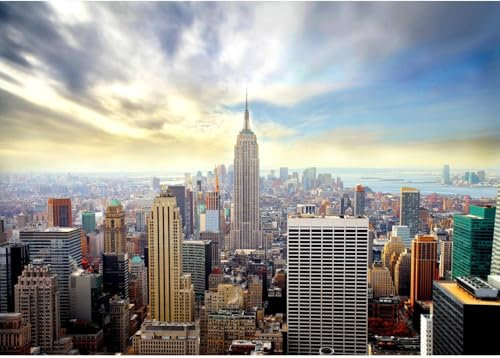 Fotomurales Decorativos Nueva York Papel Pintado 400x280 cm 3D Mural Nueva York Murales Póster Pared No Tejido Dormitorio Salón Paredes Decoración Fotomural Panorámico q4233