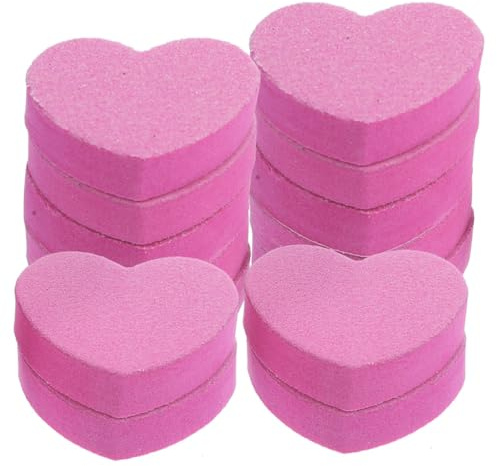 DEARMAMY Lima de Uñas 100 Piezas en Bloque de Esponja Rosa, Doble Cara Portátil para Manicura y Pedicura en Salón