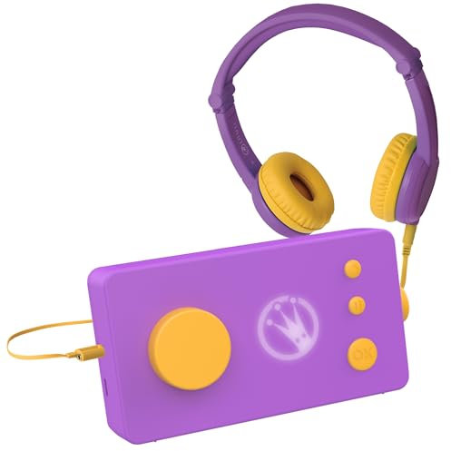 Lunii - Pack de Voyage Ma Fabrique à Histoires Violette et Casque Audio Violet Assorti - Boîte à Histoires + Casque Enfant + 2h30 d'histoires incluses à télécharger - Conteuse fabriquée en France