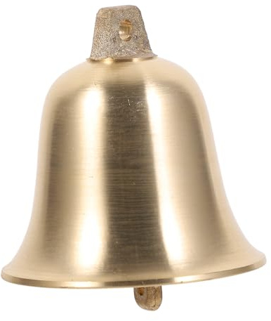 TOYZFRIENDY Vintage Messing Hängedekoration Kleiner Glocke Gold für Zuhause | Glocke zum Aufhängen, Selbstgemacht Bastelprojekt, Leichtes Zubehör mit Antikem Stil