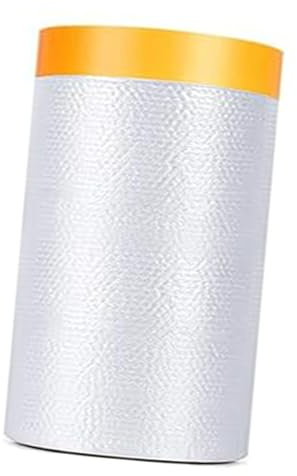 Película de enmascaramiento adhesivo con cinta previamente aplicada para pintura, láminas polvo plástico muebles, piso, pared, alfombra y cobertura automóviles durante la renovación de 6 Rolls 2mx20m