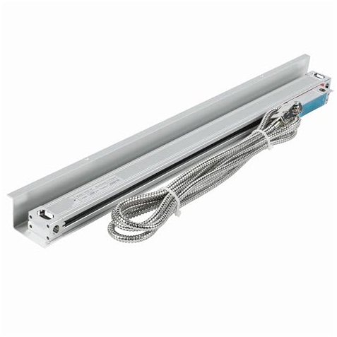 Digital Display 2 Axis DRO Digital Readout And 0.005mm TTL Optical Enocder Linear Glass Scale Line Grating Ruler for Lathe Drill Machine(350mm travel scale)