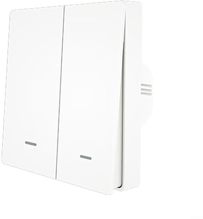 Interrupteur mural sans fil alimenté par piles pour Tuya pour ZigBee 3.0 Smart Life pour éclairage domestique, contrôle de la scène (2 gang)