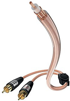 inakustik – 0030823 – Star Y-Subwooferkabel | Hochwertiges Subwooferkabel mit 6,0mm Kabeldurchmesser | 3,0m in Transparent | Dichtes Abschirmgeflecht gegen äußere Störeinflüsse - vergoldete Kontakte
