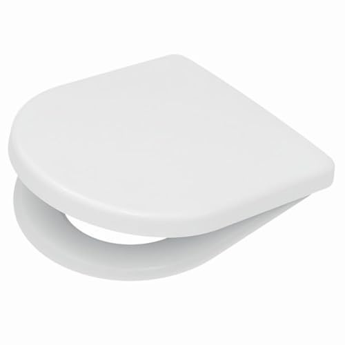 Abattant WC universel Type D, entraxe 50 à 175 mm, fixation dessus, blanc