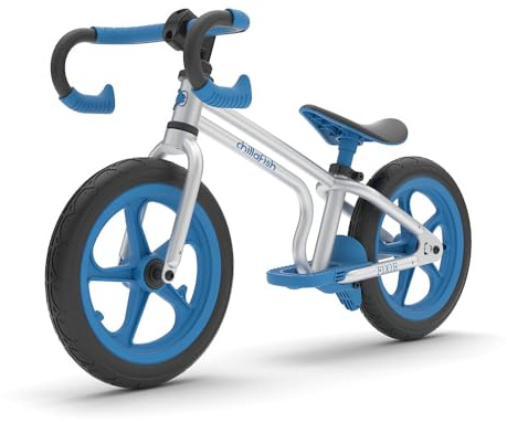 Chillafish Fixie, 12 Zoll lauffahrad im Rennrad Look mit Fussbremse und pannenfreien Reifen, verstellbarer Lenker und Sitz, für 2 bis 5 Jahren, Blau