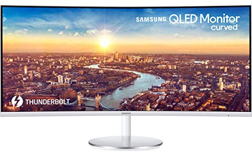 Samsung C34J791WTU, Ecran PC Incurvé, Dalle VA 34'', Résolution Ultra Wide QHD (3440 x 1440), ThunderBolt 3, 100 Hz , 4ms, AMD FreeSync, Blanc