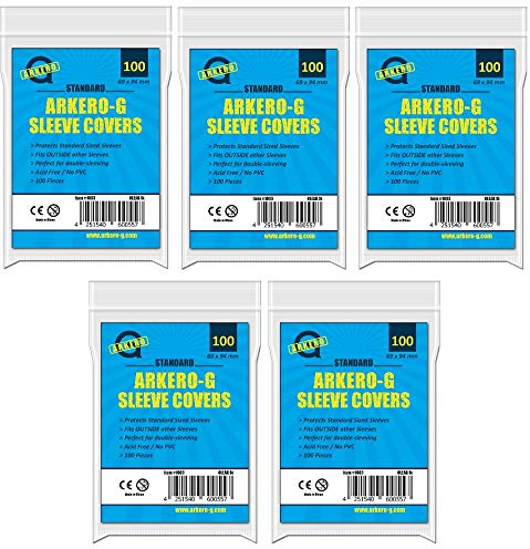 Arkero-G® 500 Sleeve Covers Standard Oversleeves / 3rd Skin Kartenhüllen für MTG Magic, Pokemon Karten Hüllen