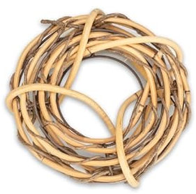 NaDeco Rattan Kranz Natur 20cm Türkranz Naturkranz Rattankranz Lianenkranz Birkenkranz Reisigkranz Weinrebenkranz Dekokranz Wandkranz Weiden-Kranz Strohkranz