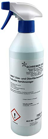 Lamat Profi Glas- und Oberflächenreiniger Kraftvoller Sprühreiniger - kraftvoll gegen Fett und Öl, streifenfrei 750 ml