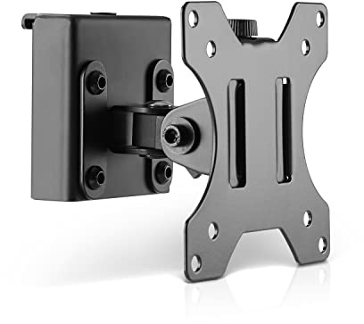 InLine Slatwall 23183A Monitor Bracket Short Wall Mount for the Slatwall System, Wall or Table Mounting, Desk Mount for 13-27 Inch Screen, VESA 75/100 mm Black