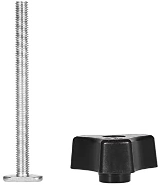 T-Nuten Schraubzwinge, T-Schienen-Metall-Schnellhaltezangen-Set, Metall-Schnellhaltezangen-Set für T-Nut-Holzbearbeitungswerkzeug (Vis en T + poignée en plastique M8)