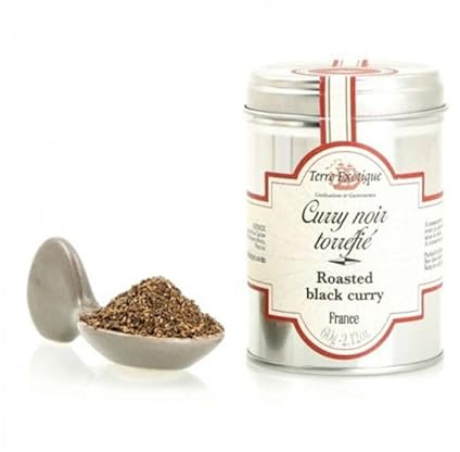 Curry negro torrefacto 60 g mezcla de especias de Sri Lanka para guisos, marinadas y wok, sabor intenso tostado y aromático