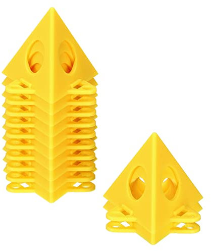 PATIKIL Painting Stands, 12 Pack ABS Plastic Mini Cone Paint Stands Risers Support for Painter Elevated Canvas Door Cabinet, Yellow