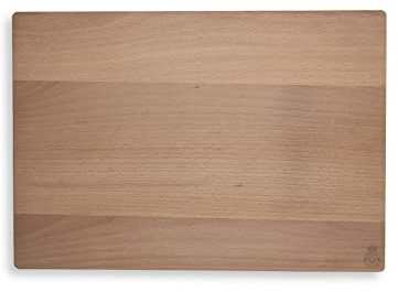 WEITZ Schneidebrett 40x28x2,5 cm aus Buchenholz | Robustes Tranchier- & Hackbrett, Glatt ohne Rille, Langlebig & pflegeleicht, Ideal für Fleisch, Gemüse & mehr