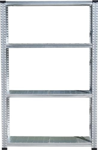 Metalsistem Fachboden - Steckregal Garagenregal Kellerregal Grundfeld Höhe: 184 cm Breite: 97 cm Tiefe: Auswahl mm 4 Auflagen mit 235kg Tragfähigkeit pro Auflage (Tiefe: 60 cm)
